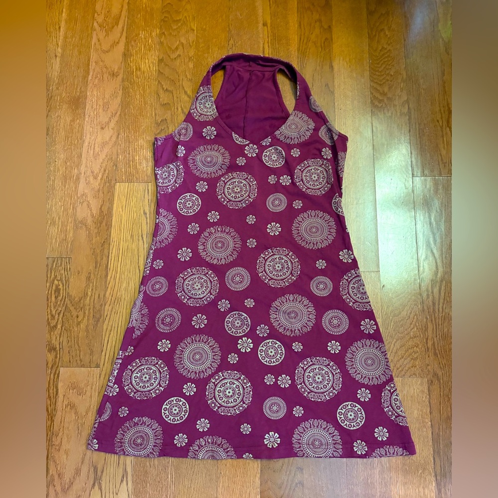 Apsara Mini Halter Organic Cotton Dress w/ Mandala pattern. Size small.